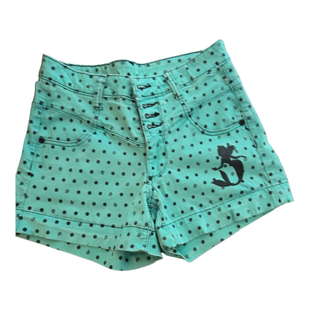 Disney Polka Dot Mermaid Shorts Juniors Sz 3